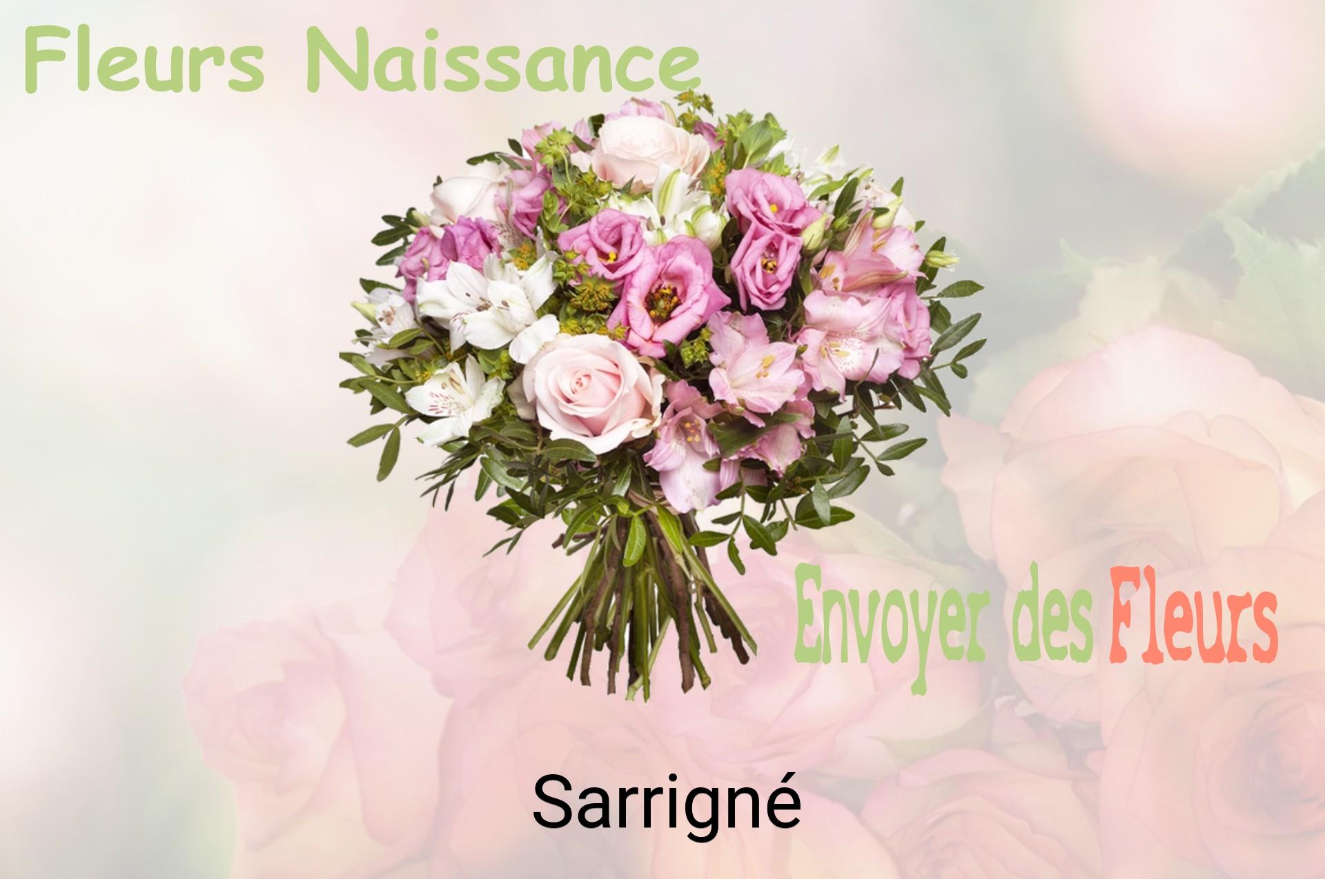 Bouquet de fleurs de naissance livré à Sarrigné